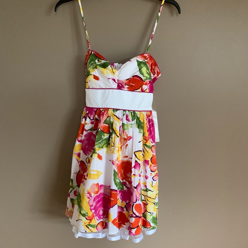 City Triangles floral Spaghetti Strap Dress sz 5